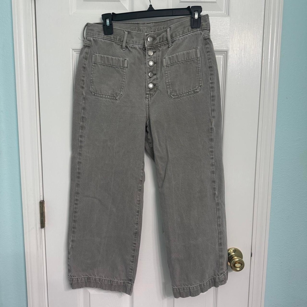 American Eagle wide leg cropped jeans